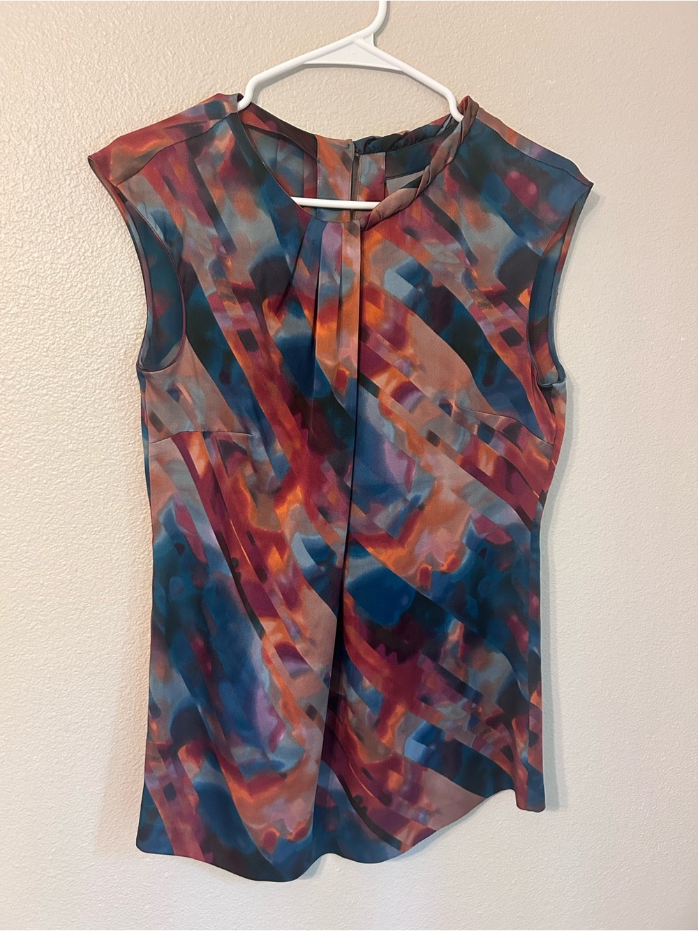 Classiques entier Sleeveless Abstract Print Blouse - Multicolor silk blouse